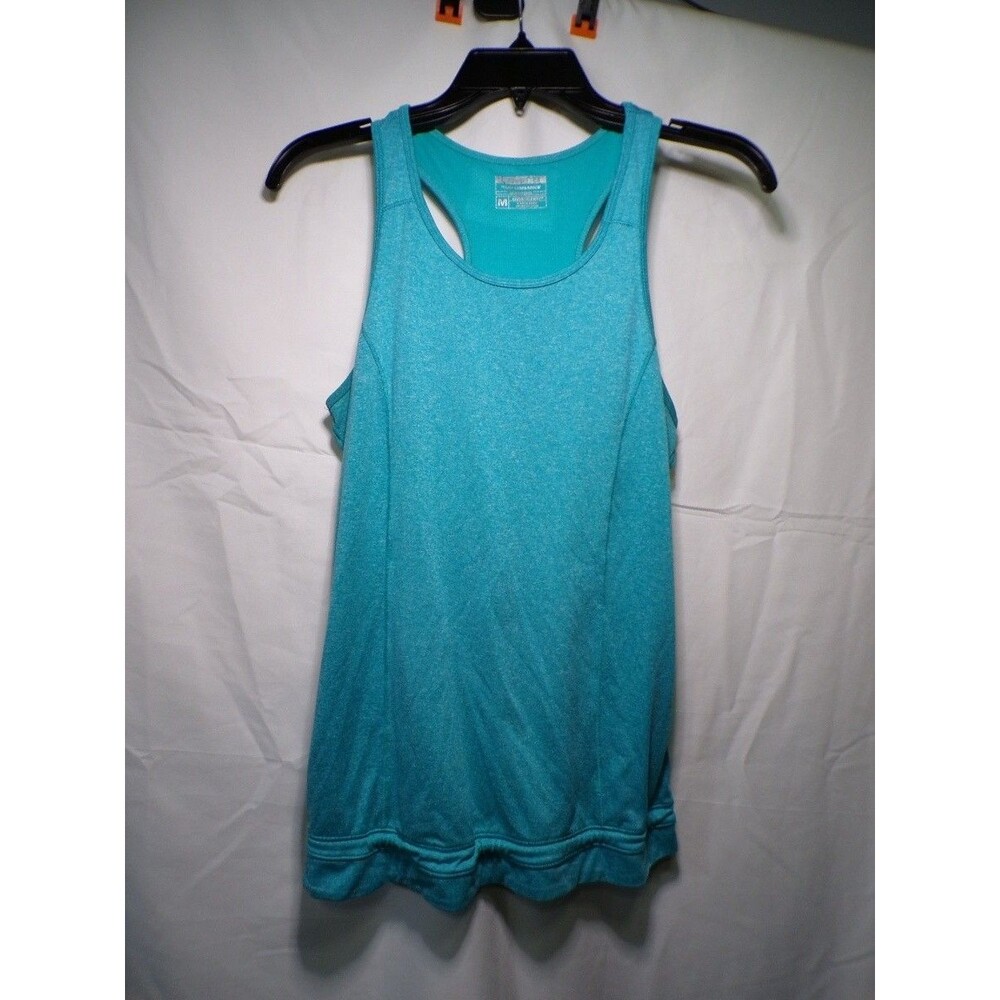 Performance Women's Tank Top Teal Sleeveless Scoop Neck Size M